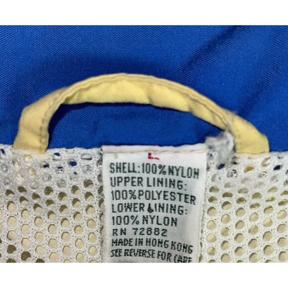 Stefano Mens Track Jacket Size Large Yellow Blue Vintage 80s 90s Windbreaker - Picture 7 of 10